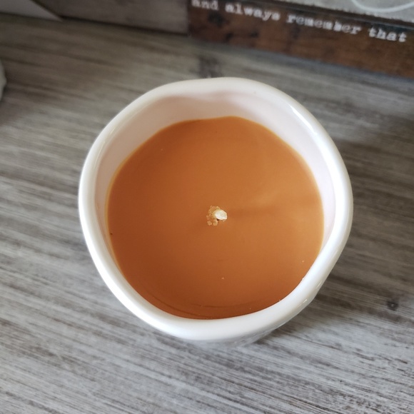 NEW Rae Dunn PUMPKIN Spice Candle Orange Lettering - Picture 7 of 9
